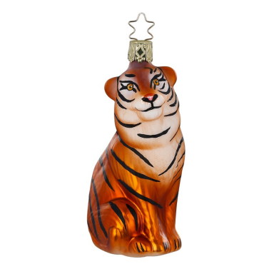 Inge Glas kerstornament - Tijger