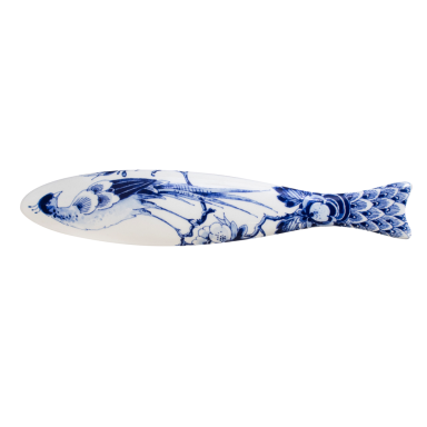 Royal Delft wanddecoratie - Blue Herring - Peacock scales