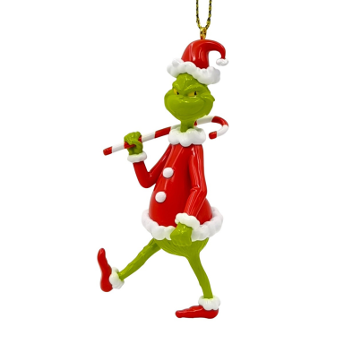 The Grinch kerstornament - Met zuurstok