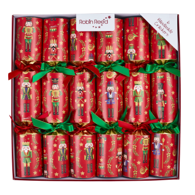 Robin Reed Christmas crackers - Red Royal Nutcracker - Set van 6