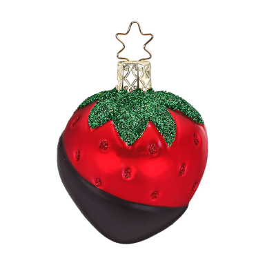 Inge Glas kerstornament - Aardbei in chocolade