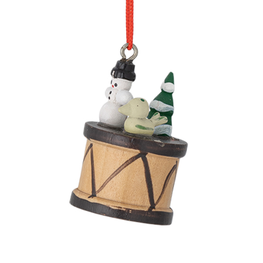 Bloomingville kerstornament - Trommel met speelgoed