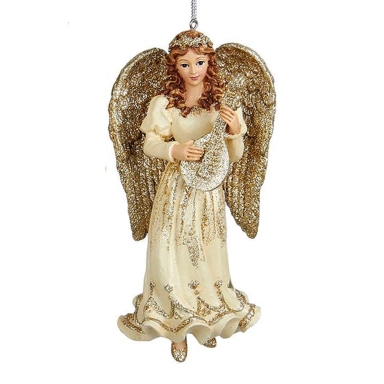 Kurt Adler kerstornament - Engel met luit