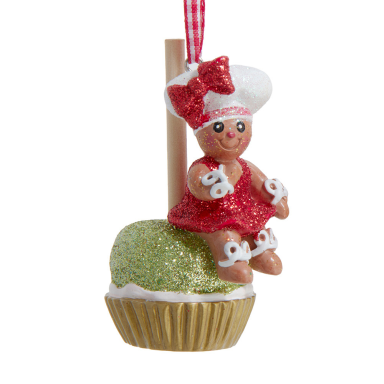 Kurt Adler kerstornament - Gingerbread poppetje op snoep