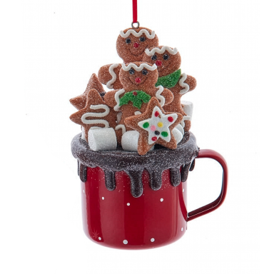 Kurt Adler kerstornament - Kerstmok met gingerbread poppetjes