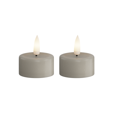 Deluxe Homeart LED theelicht - Zand - Set van 2
