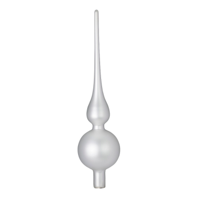 Glazen piek - Zilver en mat - 28cm