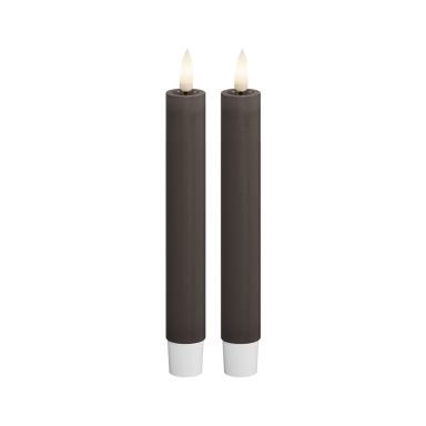 Deluxe Homeart LED dinerkaarsen - Mocca - Set van 2