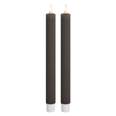 Deluxe Homeart LED dinerkaarsen - Mocca - Set van 2