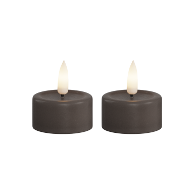 Deluxe Homeart LED theelicht - Mocca - Set van 2