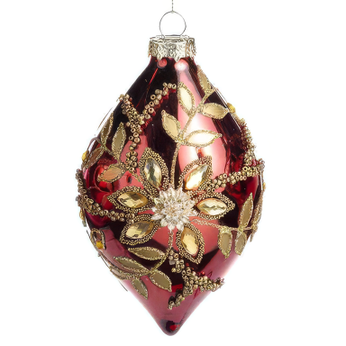 Goodwill kerstpegel - Met bloemen - 16cm