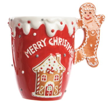 Dolomieten kerstmok - Met gingerbead - Rijke decoratie - Rood en wit