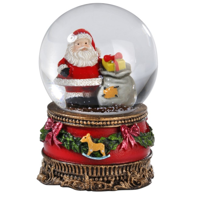 Inge Glas sneeuwbol - Kerstman met cadeaus