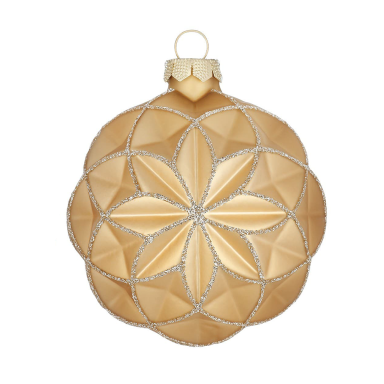 Holly & Jolly kerstbal - Met glitters - 8cm