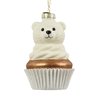Decoris kerstornament - Cupcake met beer