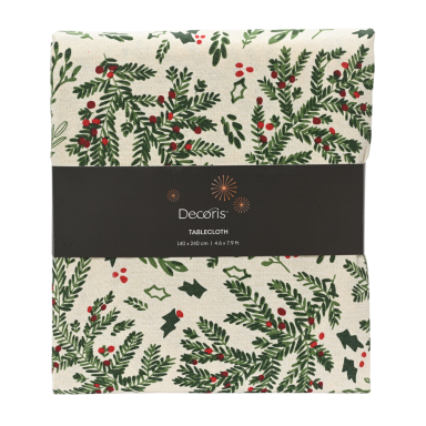 Decoris tafelkleed - Met mistletoe - 240cm