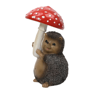 Decoris kerstfiguur - Egel met paddenstoel