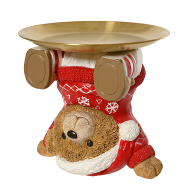 Decoris etagère - Beer met kersttrui