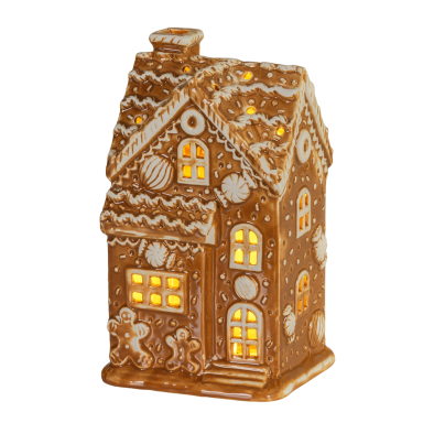 Lumineo figurine de Noël - Maison en pain d'épices - Avec LED