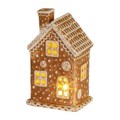 Lumineo figurine de Noël - Maison en pain d'épices - Avec LED