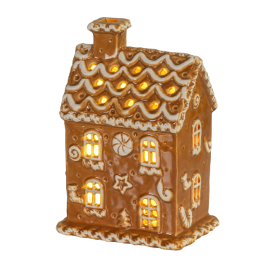 Lumineo figurine de Noël - Maison en pain d'épices - Avec LED
