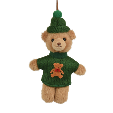 Decoris kerstornament - Beer met kersttrui