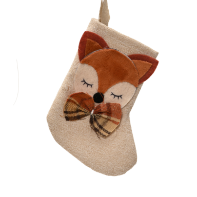Decoris kerstornament - Kerstsok met vos