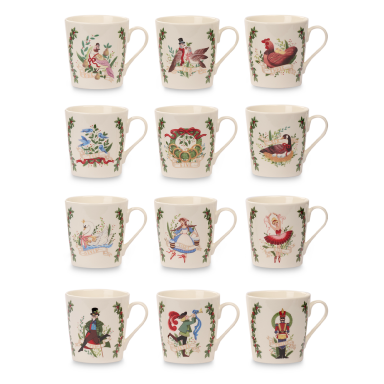 Goodwill kerstmokken - 12 days of Christmas - Set van 12