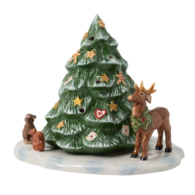 Villeroy & Boch theelichthouder - Kerstboom met bosdieren