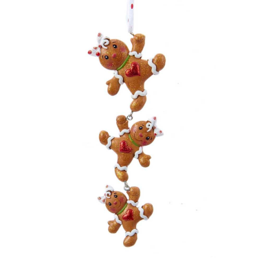 Kurt Adler kerstornament - Hanger met gingerbread poppetjes