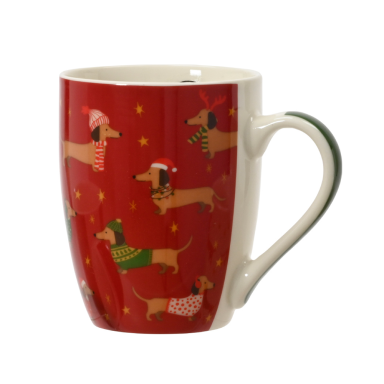 Decoris tasse de Noël - Avec des teckels