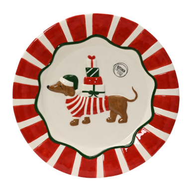 Decoris dinerbord - Met teckel