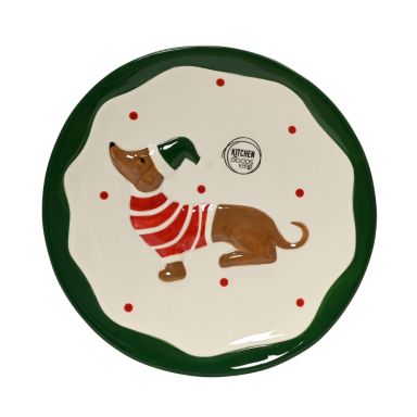 Decoris assiette de petit-déjeuner - Avec teckel