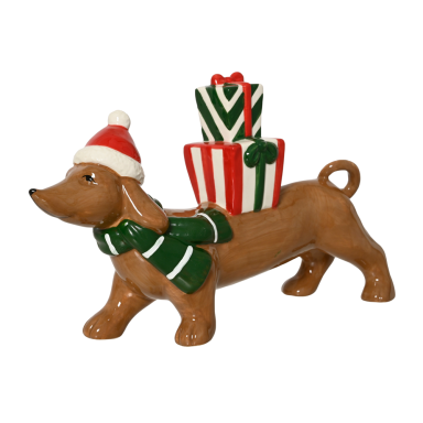 Decoris figurine de Noël - Teckel