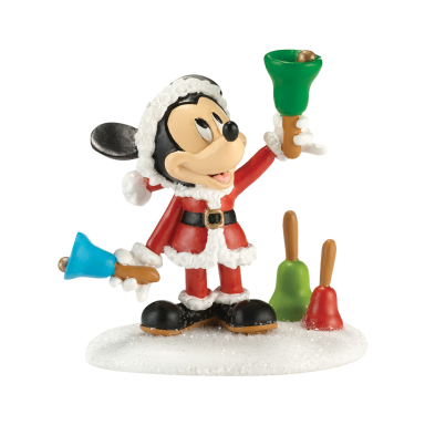 Disney Village kerstdorp figuur - Mickey Mouse - Ringing in the Holidays