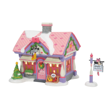 Disney Village kersthuis - Minnie Mouse's shoe boutique - Set van 2