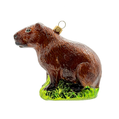 Ornement de Noël scintillant - Capybara