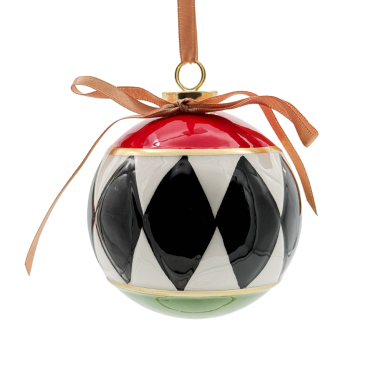 EDG kerstbal - Met ruitpatroon - 8cm