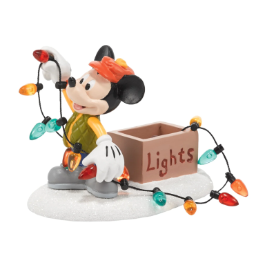 Disney Village kerstdorp figuur - Mickey Mouse - Mickey Lights up Christmas