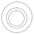 Kerstkrans - Metalen ringen - Zwart - Drie stuks
