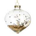 Goodwill kerstbal - Met gouden confetti - 8 cm