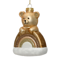 Decoris kerstornament - Beer - Op bruine regenboog