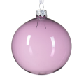 Glazen kerstbal - Lila - 8cm