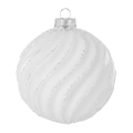 Glazen kerstbal - Met swirl patroon - 8cm