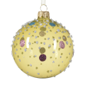Decoris kerstbal - Met glitters - 8cm