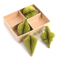 Only Natural kerstballen - Honeycomb - Set van 4