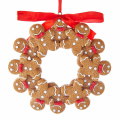 Kurt Adler kerstornament - Kerstkrans van gingerbreadpoppetjes