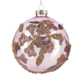 Goodwill kerstbal - Met bloemen - 10cm