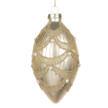 Goodwill kerstpegel - Met parels - 13cm