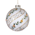 Goodwill kerstbal - Met bloemen - 14cm